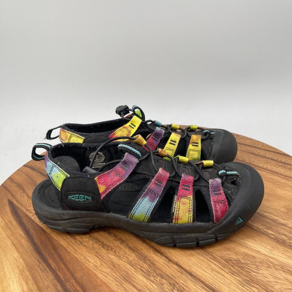 KEEN Newport Retro Original Sandals Womens Size 8 Rainbow Tie Dye Sport Water
